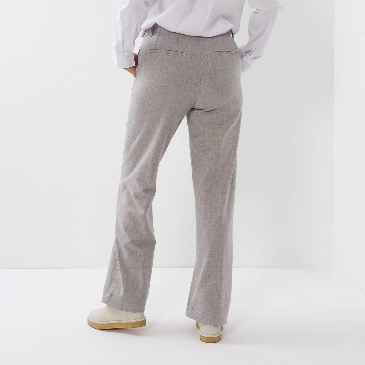 Pantalon large gris argent