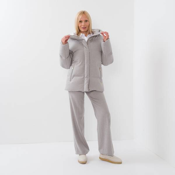 Pantalon large gris argent