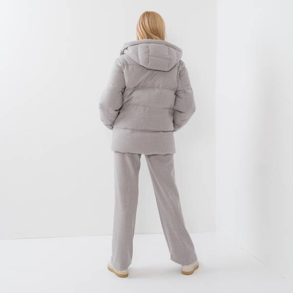 Pantalon large gris argent