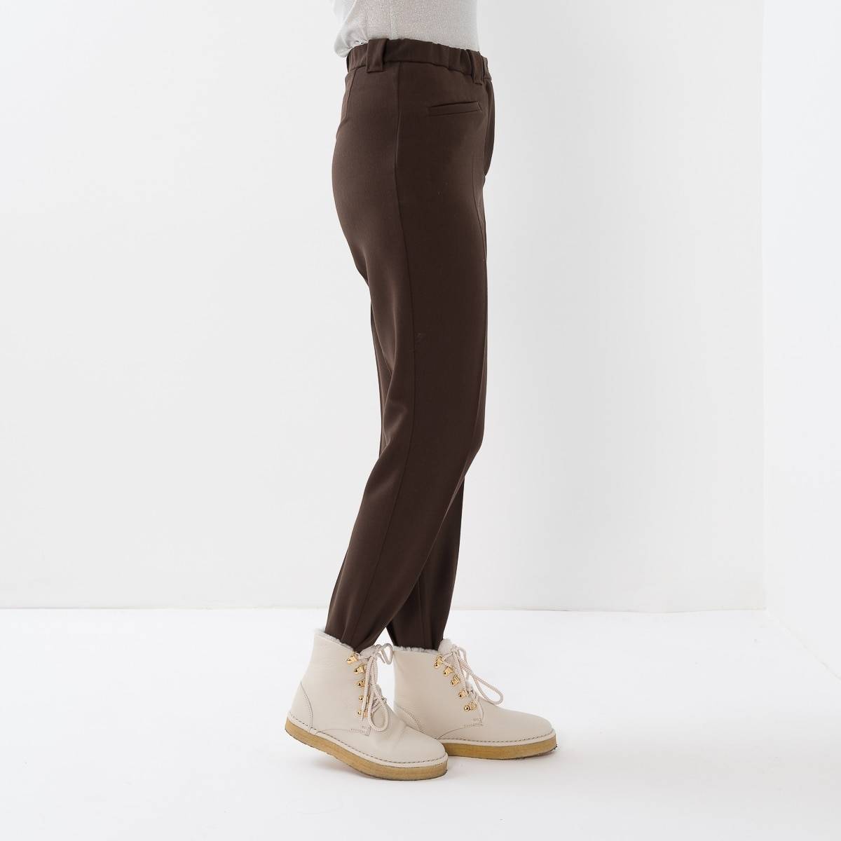 Fuseau ville gabardine dark brown