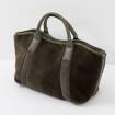 Sac cabas en mouton grand modèle kaki . .