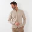 Gilet full zip en baby cashmere beige