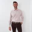 Chemise stretch à chevrons avec poche beige