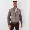Gilet zip nid d'abeille cashmere beige taupe taupe