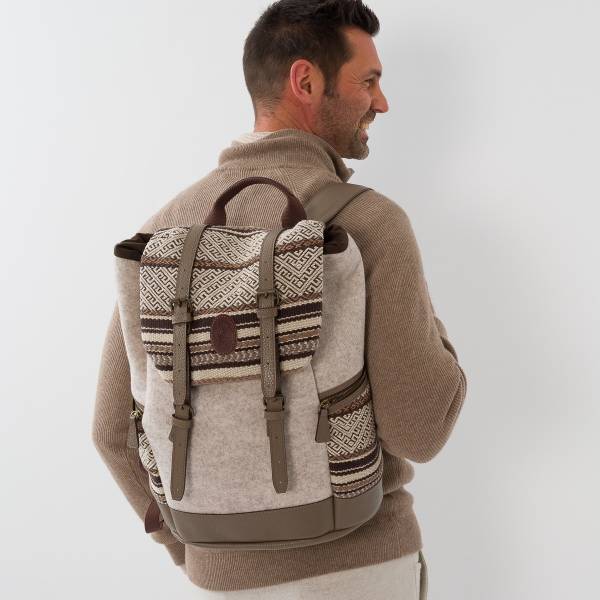 Pull zippé en baby cashmere noisette