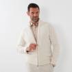 Gilet full zip en baby cashmere écru