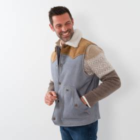 Gilet stampé en jeans denim denim