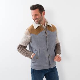 Gilet stampé en jeans denim denim