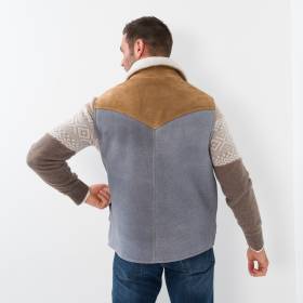 Gilet stampé en jeans denim denim