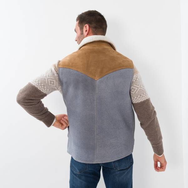 Gilet stampé en jeans denim denim