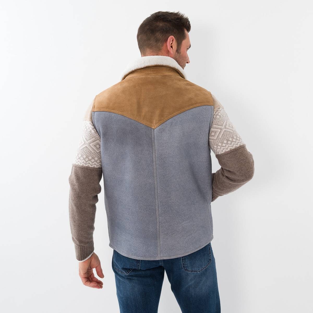Gilet stampé en jeans denim denim