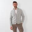 Gilet full zip en baby cashmere gris