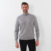 Pull col cheminée merinos gris perle