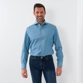 Chemise coton effet jeans denim