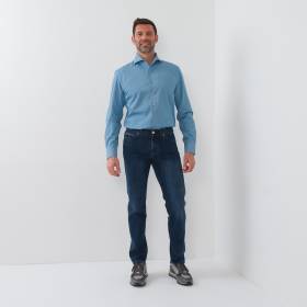 Chemise coton effet jeans denim