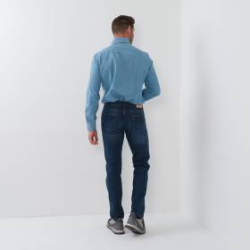 Chemise coton effet jeans denim