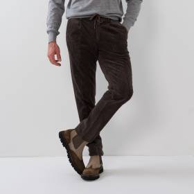 Pan velours lacet pince brun