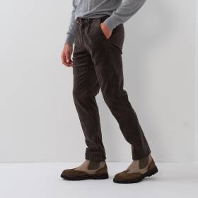 Pan velours lacet pince brun