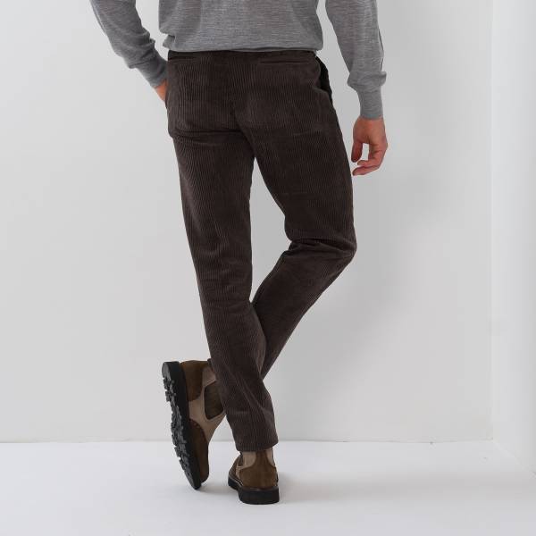 Pan velours lacet pince brun