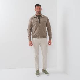 Blouson poches sahrienne en polyamide beige