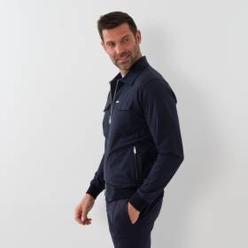 Blouson poches sahrienne en polyamide marine
