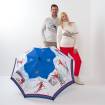 Parapluie golf 100 ans bleu blanc rouge