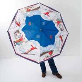 Parapluie pliant 100 ans bleu blanc rouge