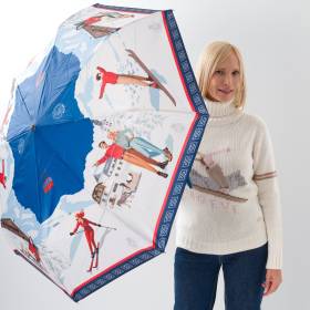 Parapluie pliant 100 ans bleu blanc rouge