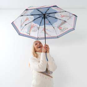 Parapluie pliant 100 ans bleu blanc rouge