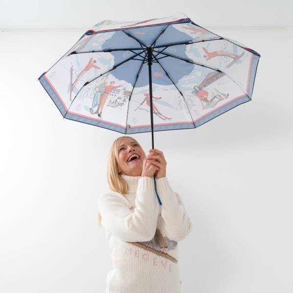 Parapluie pliant 100 ans bleu blanc rouge