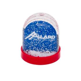 Boule à neige skieuse fuseau rouge
