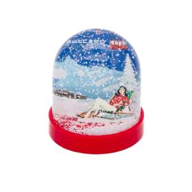 Boule à neige bain de soleil Alpette rouge