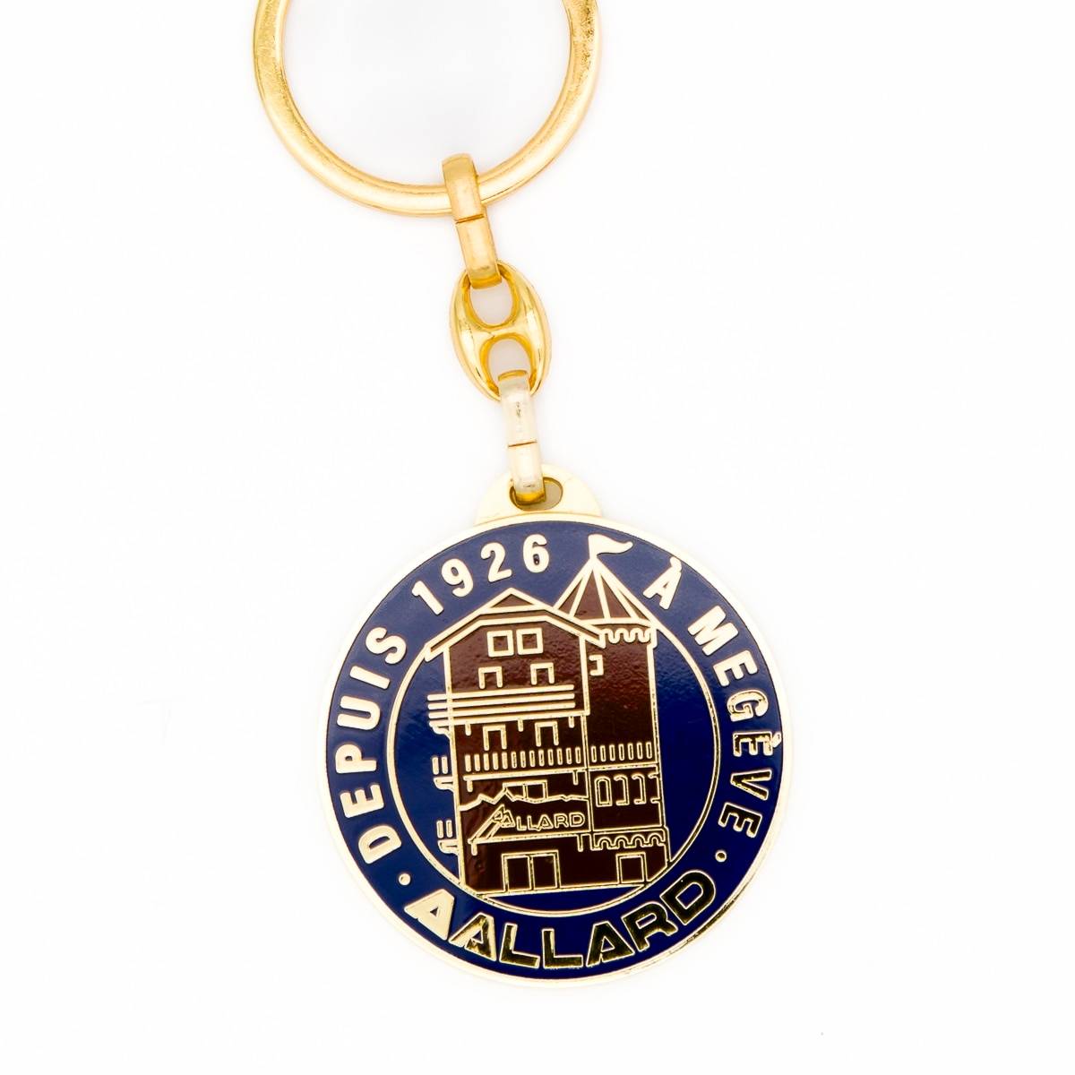 Porte-clé collector AALLARD noisette bleu doré