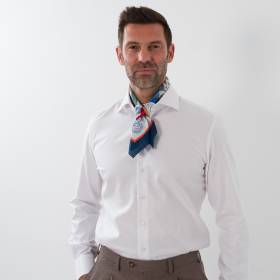 Bandana coton 100 ans bleu blanc rouge
