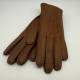 Gants en cerf et cashmere femme chocolat noisette naturel