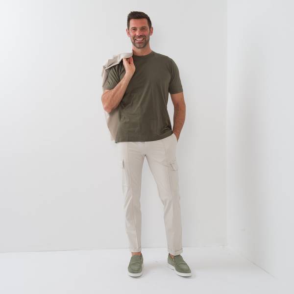 Tee-shirt coton unicolore kaki