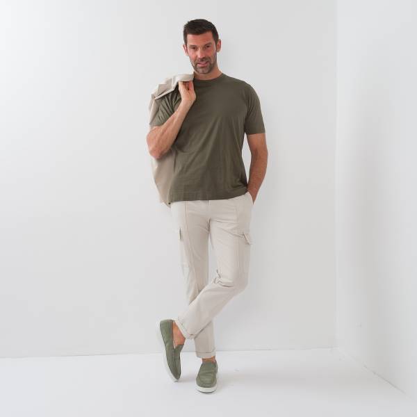Tee-shirt coton unicolore kaki