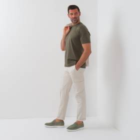 Tee-shirt coton unicolore kaki