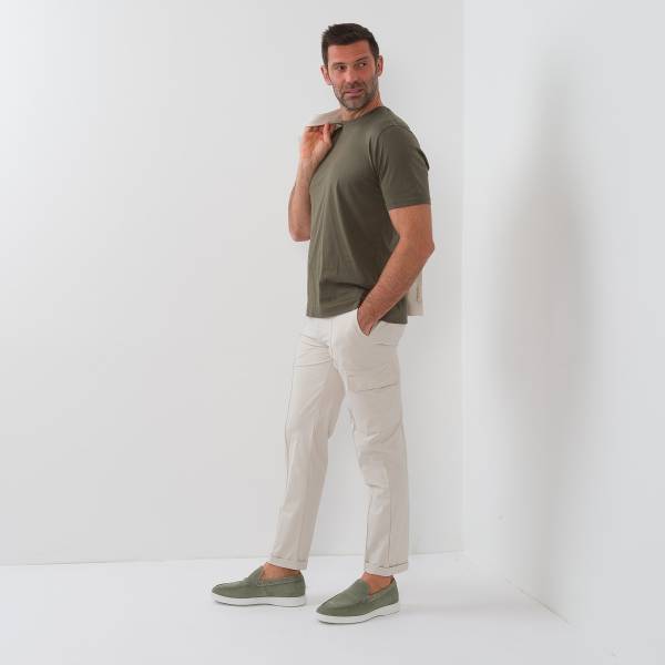 Tee-shirt coton unicolore kaki