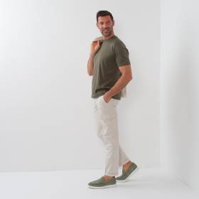 Tee-shirt coton unicolore kaki