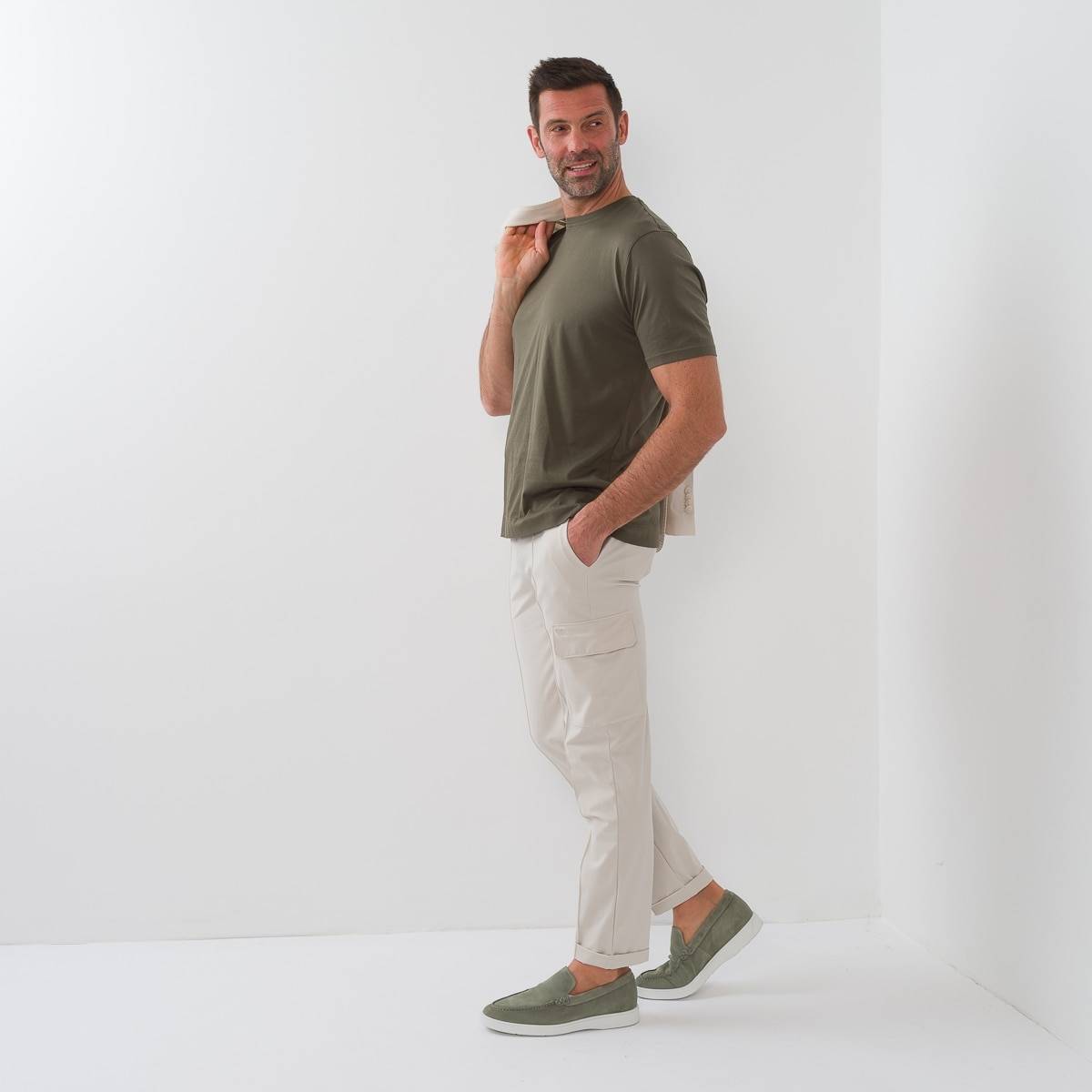 Tee-shirt coton unicolore kaki