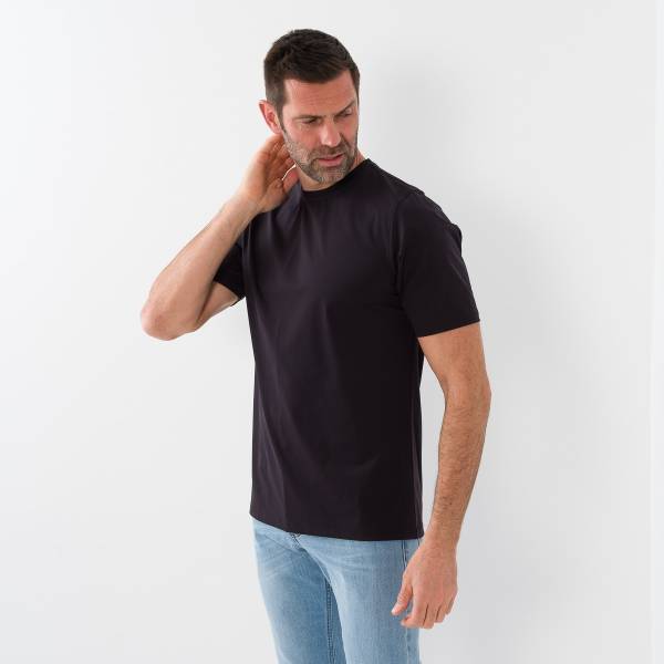 Tee-shirt coton unicolore marine