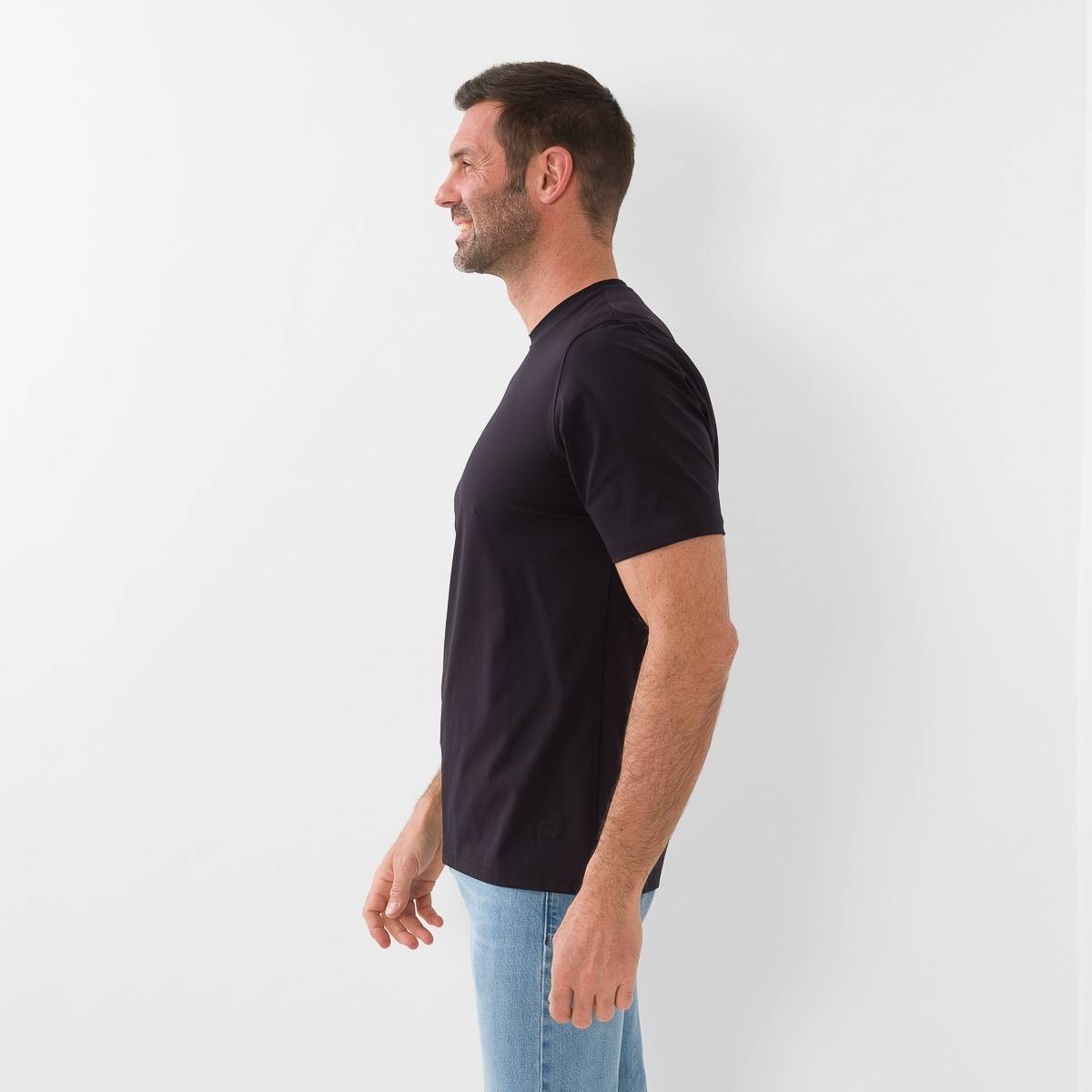 Tee-shirt coton unicolore marine