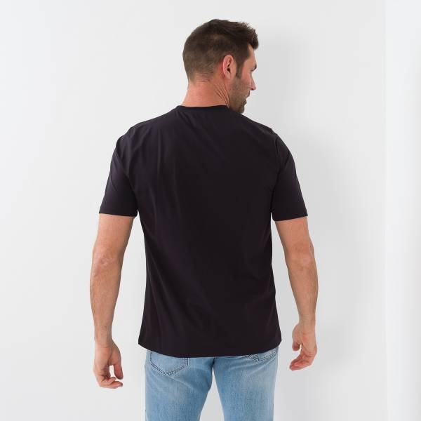 Tee-shirt coton unicolore marine