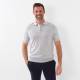 Polo en soie et coton light grey