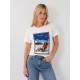 T-shirt illustration vintage blanc T-shirt illustration vintage blanc