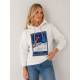 Hoodie illustration vintage écru Hoodie illustration vintage écru
