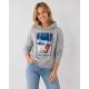 Hoodie illustration vintage gris Hoodie illustration vintage gris