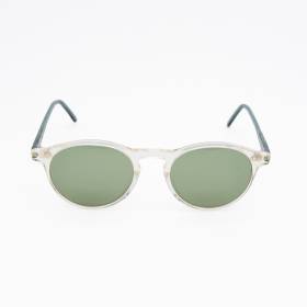 Lunettes AA fines rondes champagne kaki vert