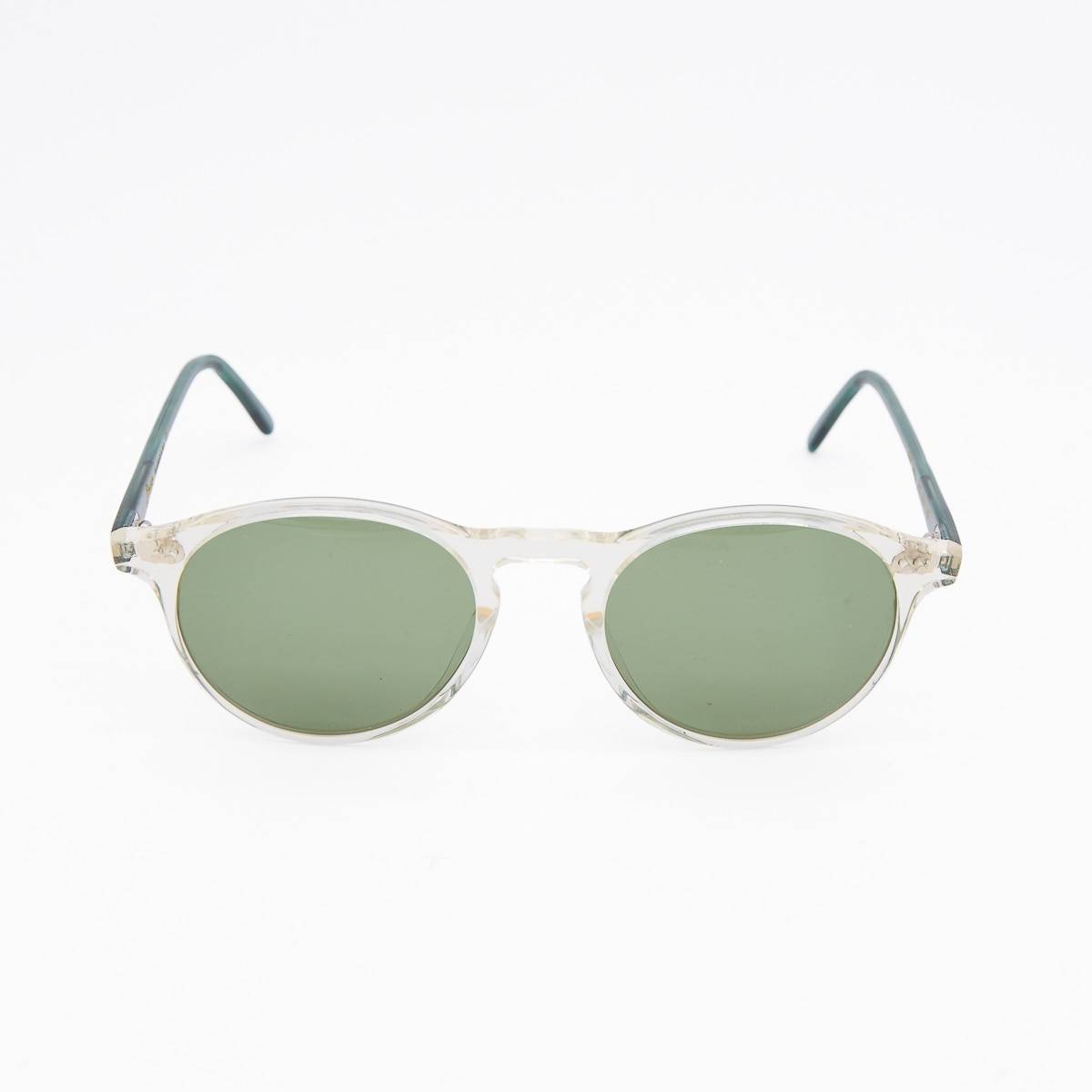Lunettes AA fines rondes champagne kaki vert
